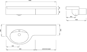 Plan vasque Louisiane