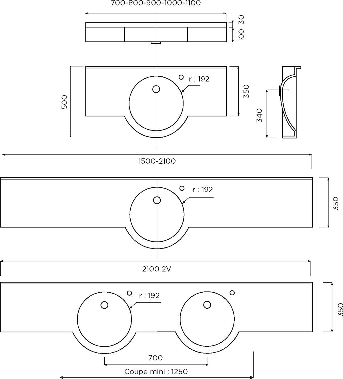 Plan vasque Colorado MR