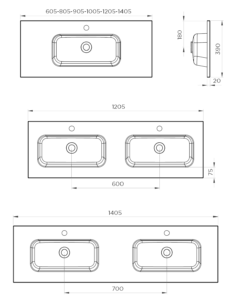 Plan vasque Corail