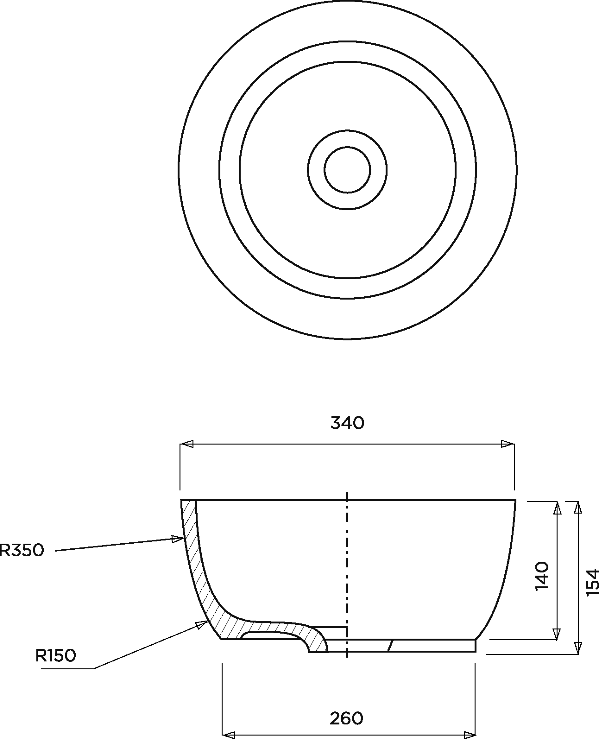 Plan vasque Piccolo