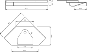 Plan vasque Triolo d'angle MR