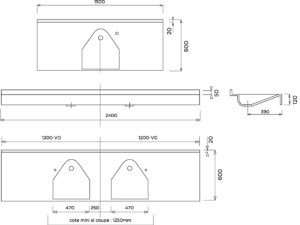 Plan vasque Triolo MR